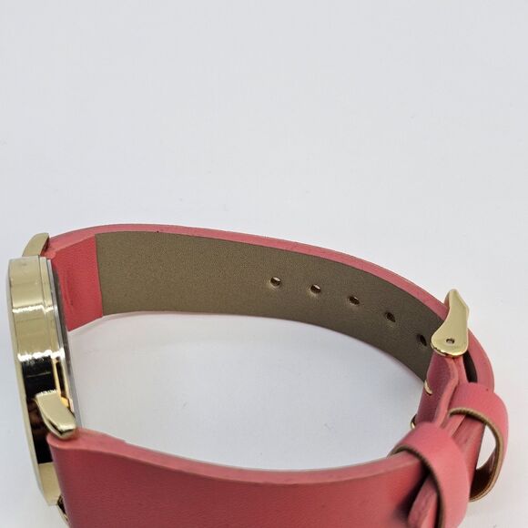 37MM Women's Watch Flamingo Dial Pink Faux Leather Bands New Battery - Picture 12 of 13